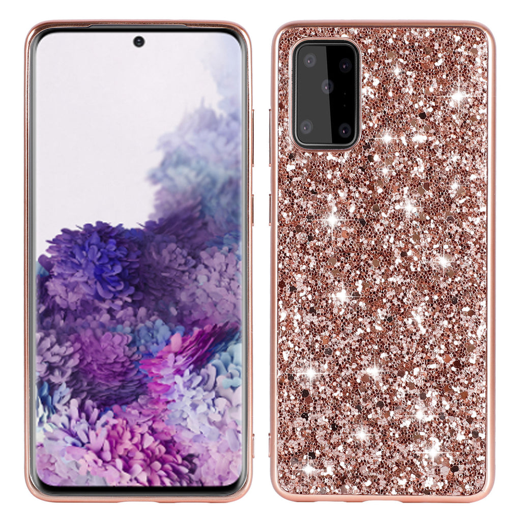 Suitable for S20 Plus glitter paste leather phone case