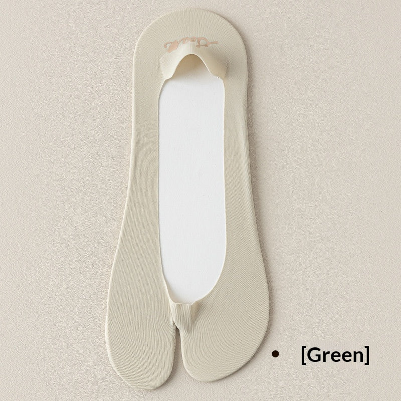 Chaussettes à deux orteils à faible coupe, absorbant la sueur invisible et désodorisant