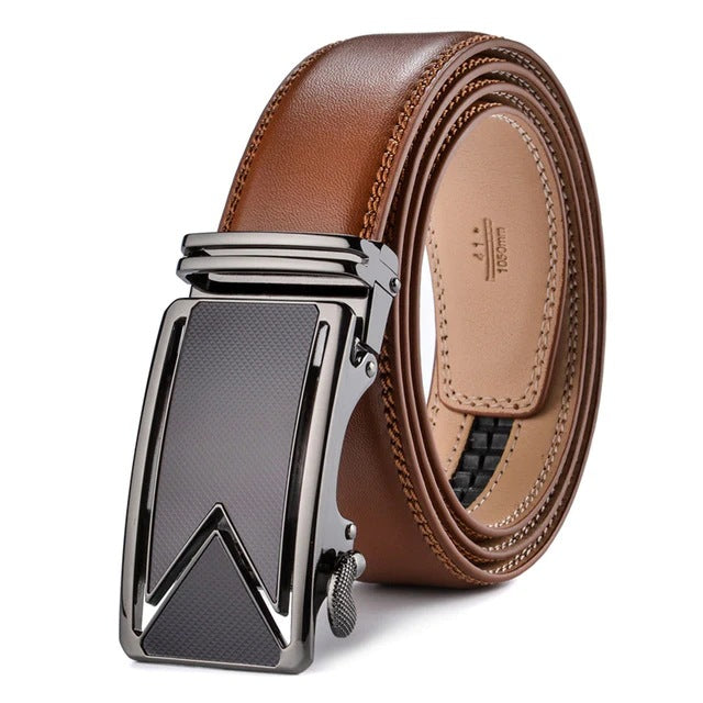 Cuir véritable M lettre pour hommes Comfort Click Belt Business Nouveau