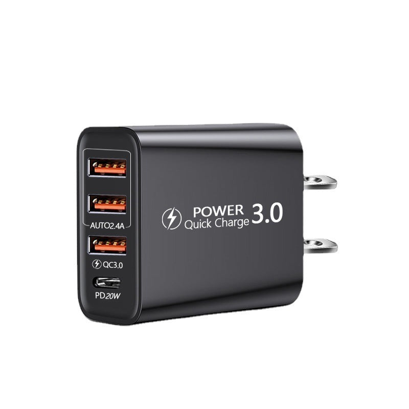 Chargeur de voyage American Standard European Standard 3USB Type-C Fiche de recharge 3USB PD Multi