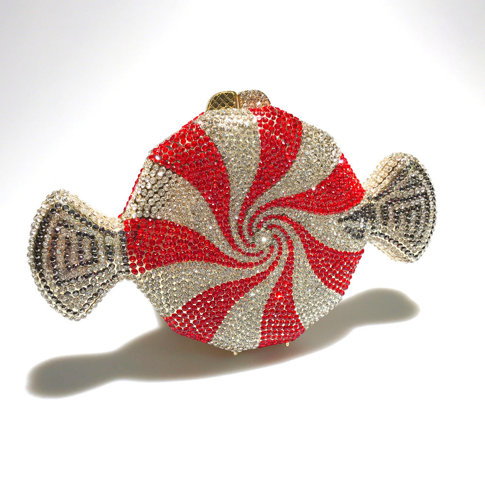 Clutch diamant en forme de boîte de diamants pour femmes