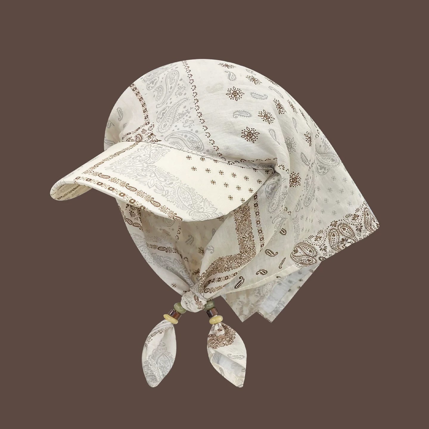 Chapeau retro à l'impression de noix de cajou pour femmes
