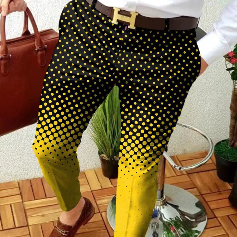Casual Abstract Contraste Pantalons micro-stretch