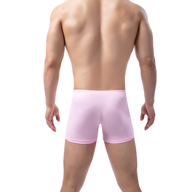 Slip de boxeur à couleurs solides pour hommes doux et respirant