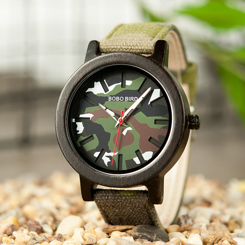 Montre en bois R24 Quartz Décoration