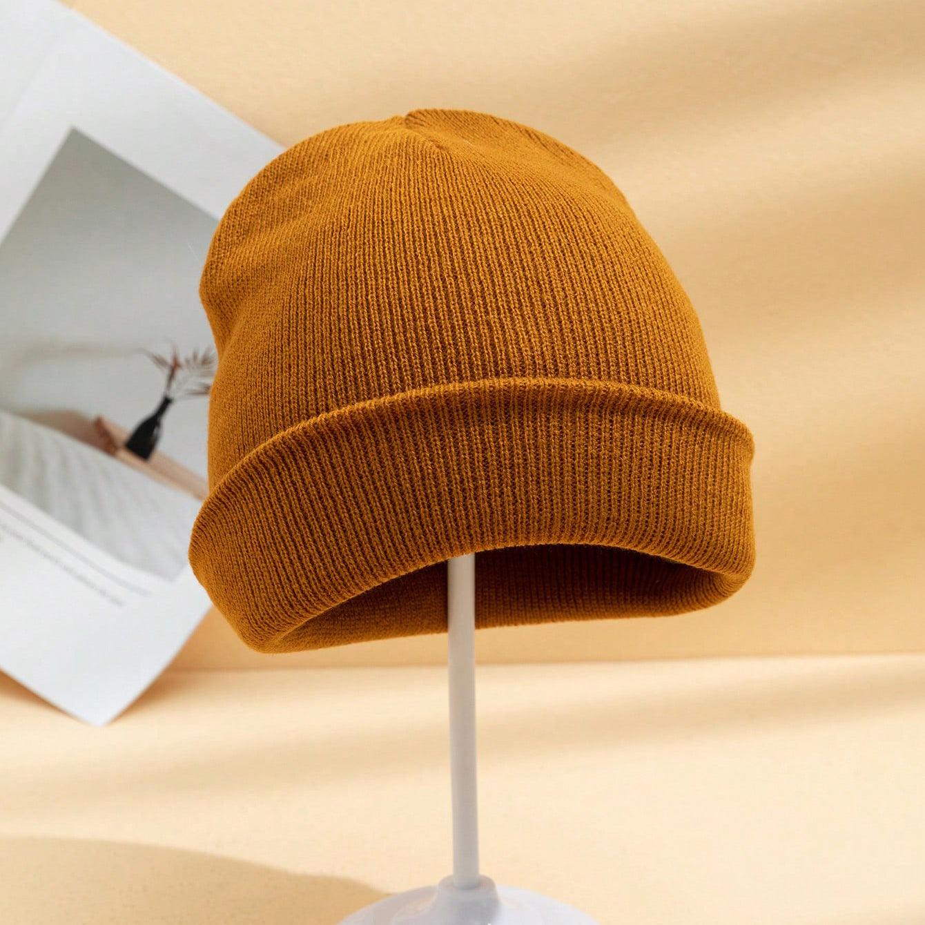 Chapeau tricoté en laine de style coréen