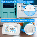 1Pc station météorologique sans fil avec horloge 196FT gamme intérieure détecteur de thermomètre extérieur Temp