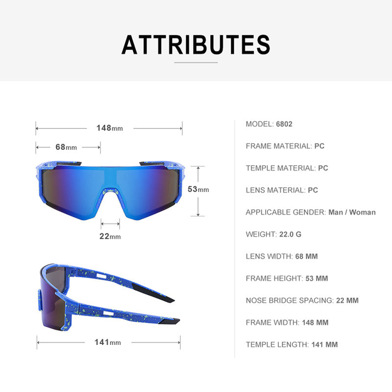 Lunettes de soleil de cyclisme en plein air co-américaines