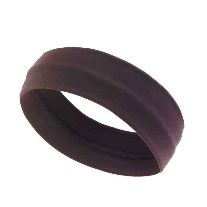 Bande de cheveux de yoga Plain Sport pour femmes Bande de cheveux élastique et absorbante de la sueur