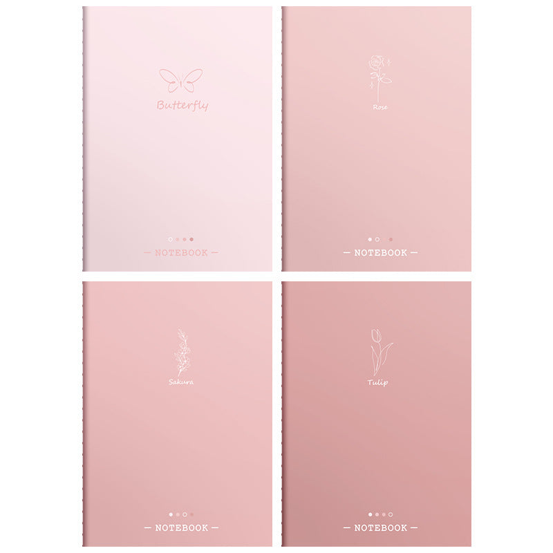 Gradient Color Notebook Student Notepad Home Study Learn Registration Book