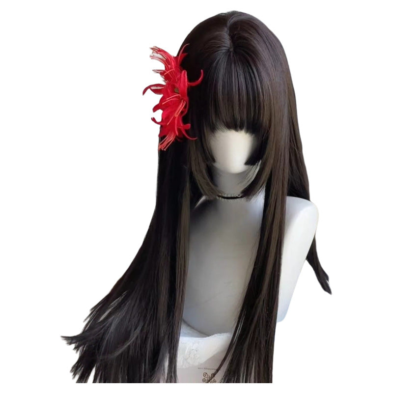 Perruque en fibre synthétique pleine tête - Style naturel volumineux pour la fête quotidienne Cosplay