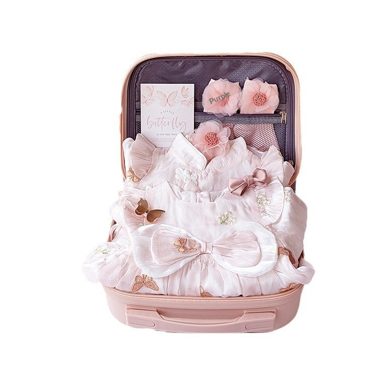 Ensemble cadeau bébé en couleurs pastel douces