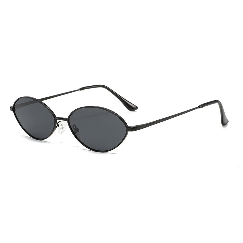 2324P Lunettes de soleil ovales en métal polarisé Lunettes de soleil rétro décontractées Commerce extérieur Amazon Tk