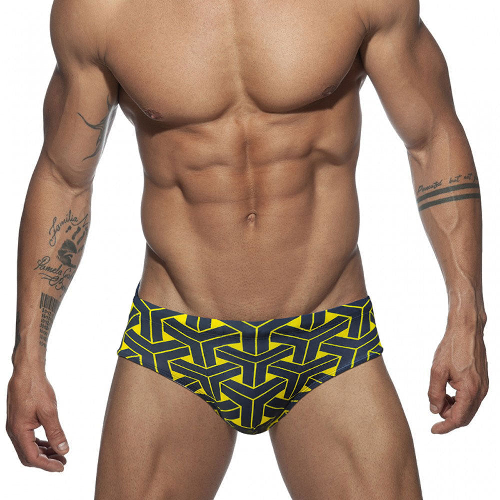 Trunks de natation triangulaire imprimés pour hommes