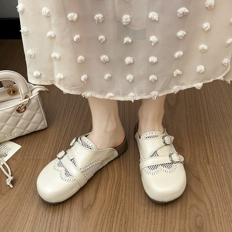 Plateforme Femmes Mesh Fermé Toe Birkenstock Style Mules