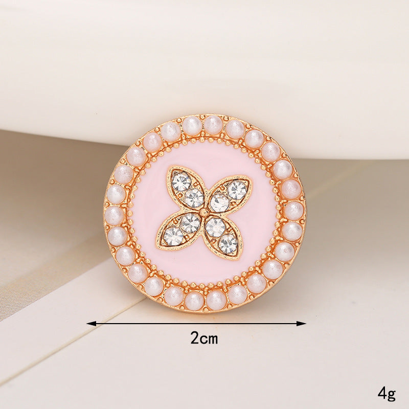 Jeans Button Trou Chaussures Diy Accessoires Bright Crystal Classic Style Ornement Accessoires
