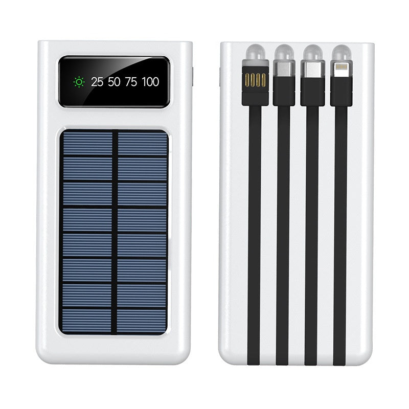 Avec câble à quatre fils Solar Energy Portable Batterie pour téléphones mobiles