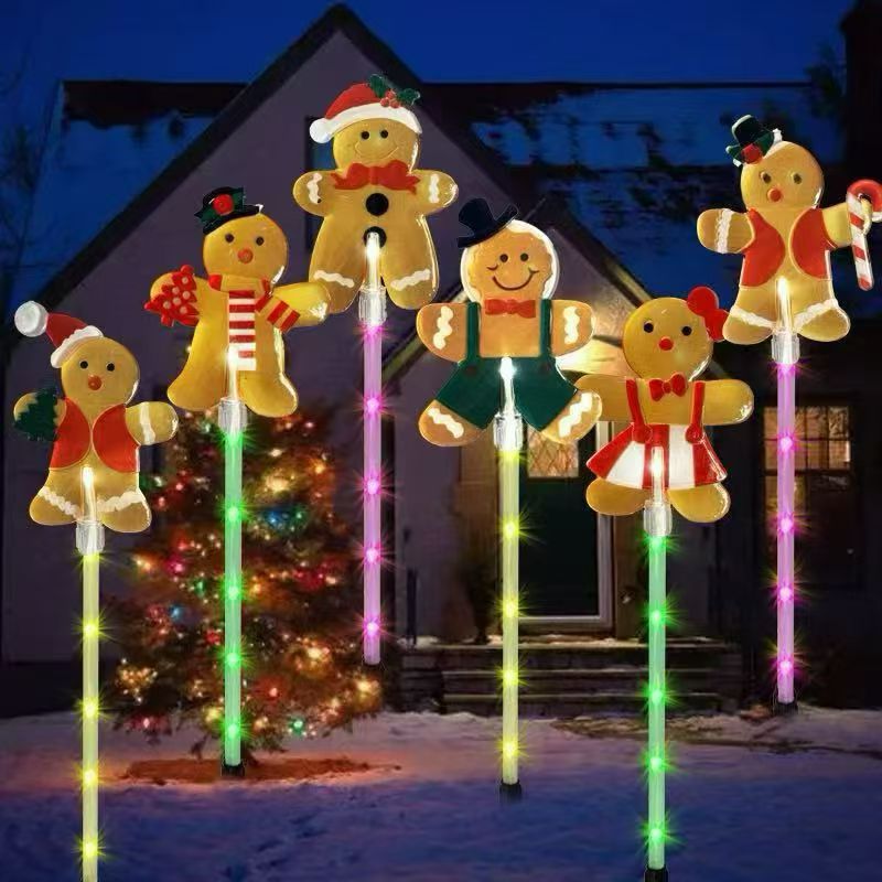 Luminaire de pelouse de Noël acrylique de l'atmosphère LED d'insertion au sol