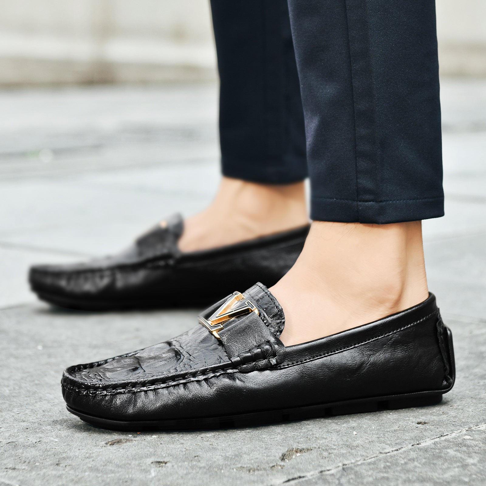Chaussures en cuir véritable Casual Homme style britannique