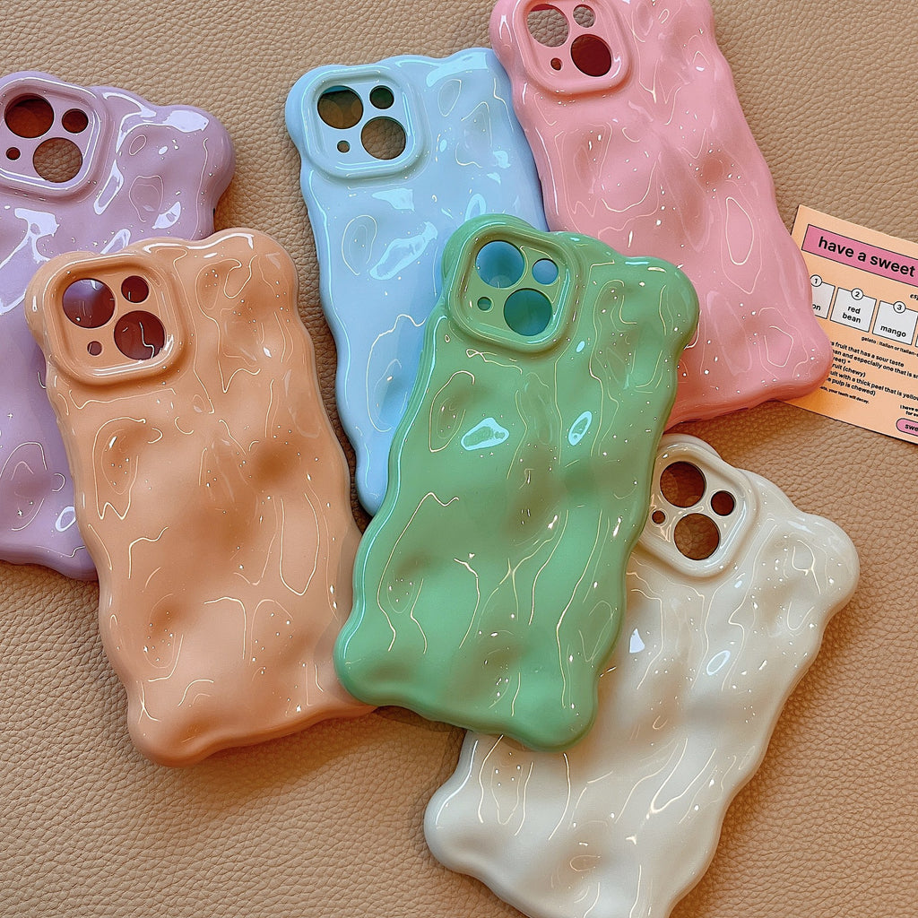 Irrégulier Meteorite Pattern Phone Case Couleur solide