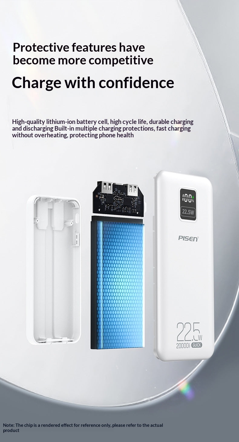 Banque de puissance portable à LED haute capacité