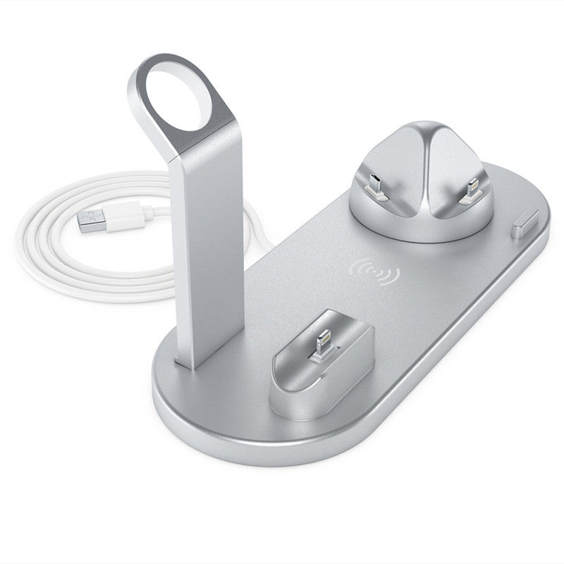 Casque de téléphone mobile Base de bornes de recharge sans fil à trois en un