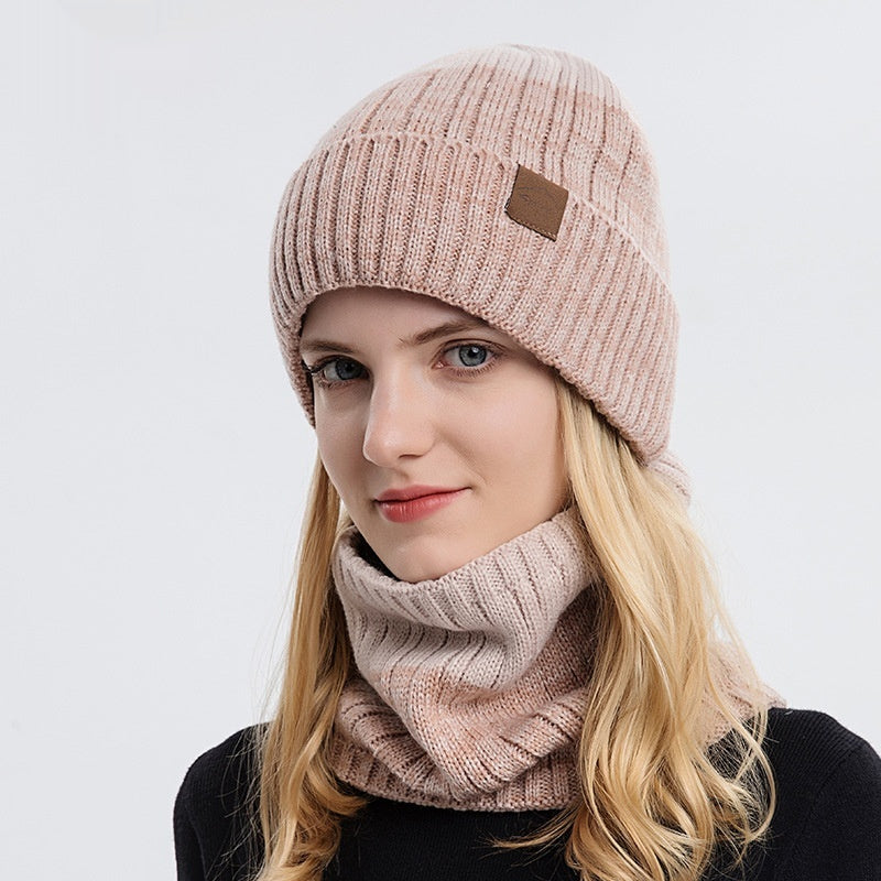 Chapeau chaud épais de cap en laine, doublé de polaire