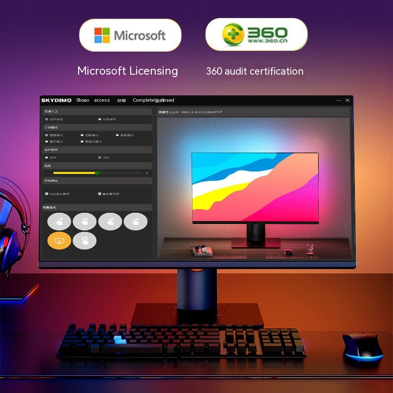 RGB Esports Ordinateur de bureau affichage atmosphère rétroéclairage