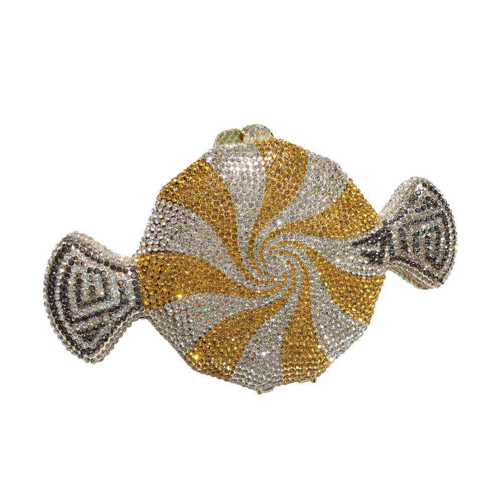 Clutch diamant en forme de boîte de diamants pour femmes