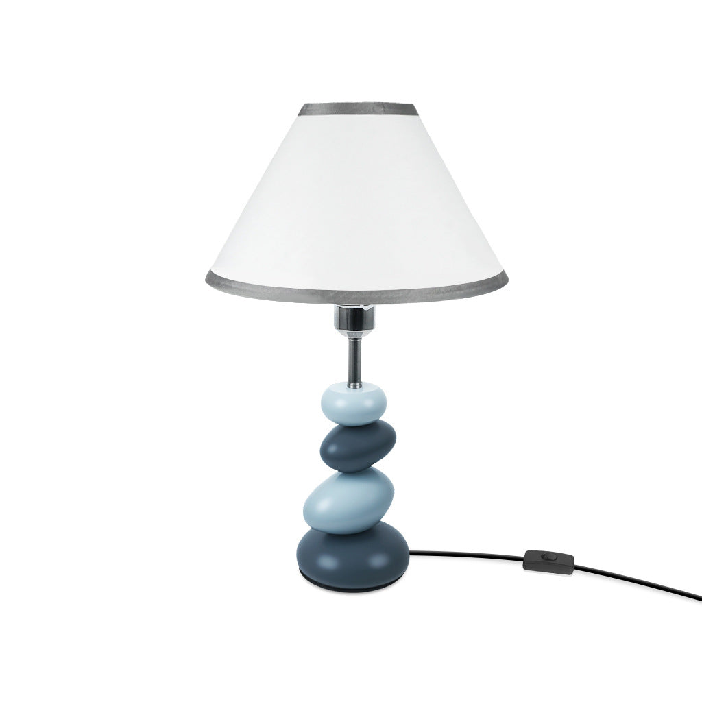Lampe de table à galets en résine de base de style nordique