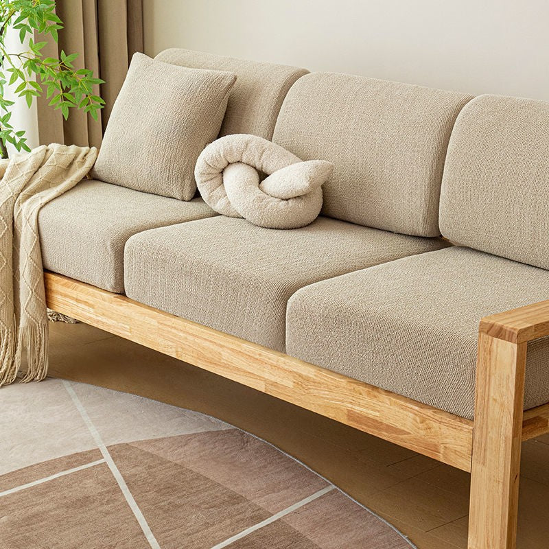 Couvercle de coussin antidérapant en bois massif tout-saison