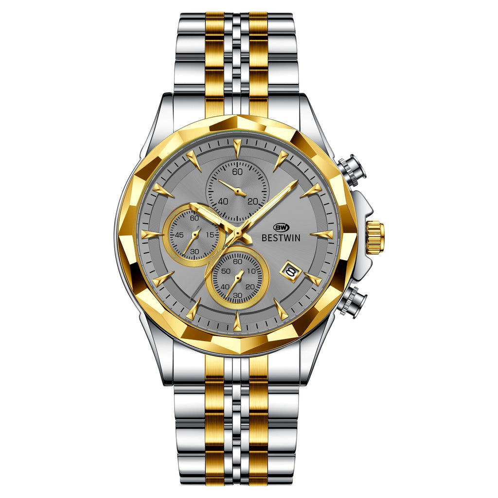 Homme Lumineux Montre personnalisée à six mains Élégante et accrocheuse