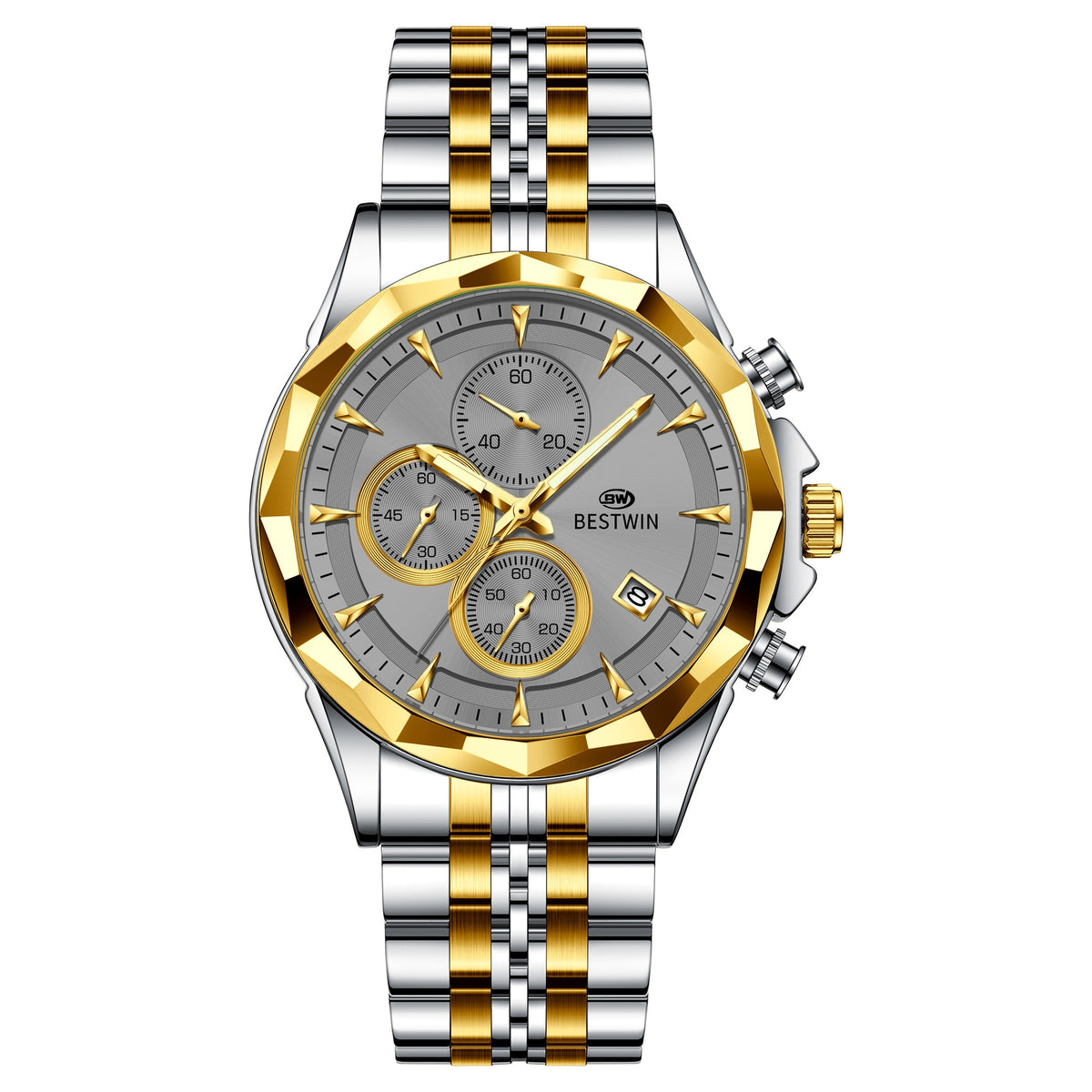 Homme Lumineux Montre personnalisée à six mains Élégante et accrocheuse