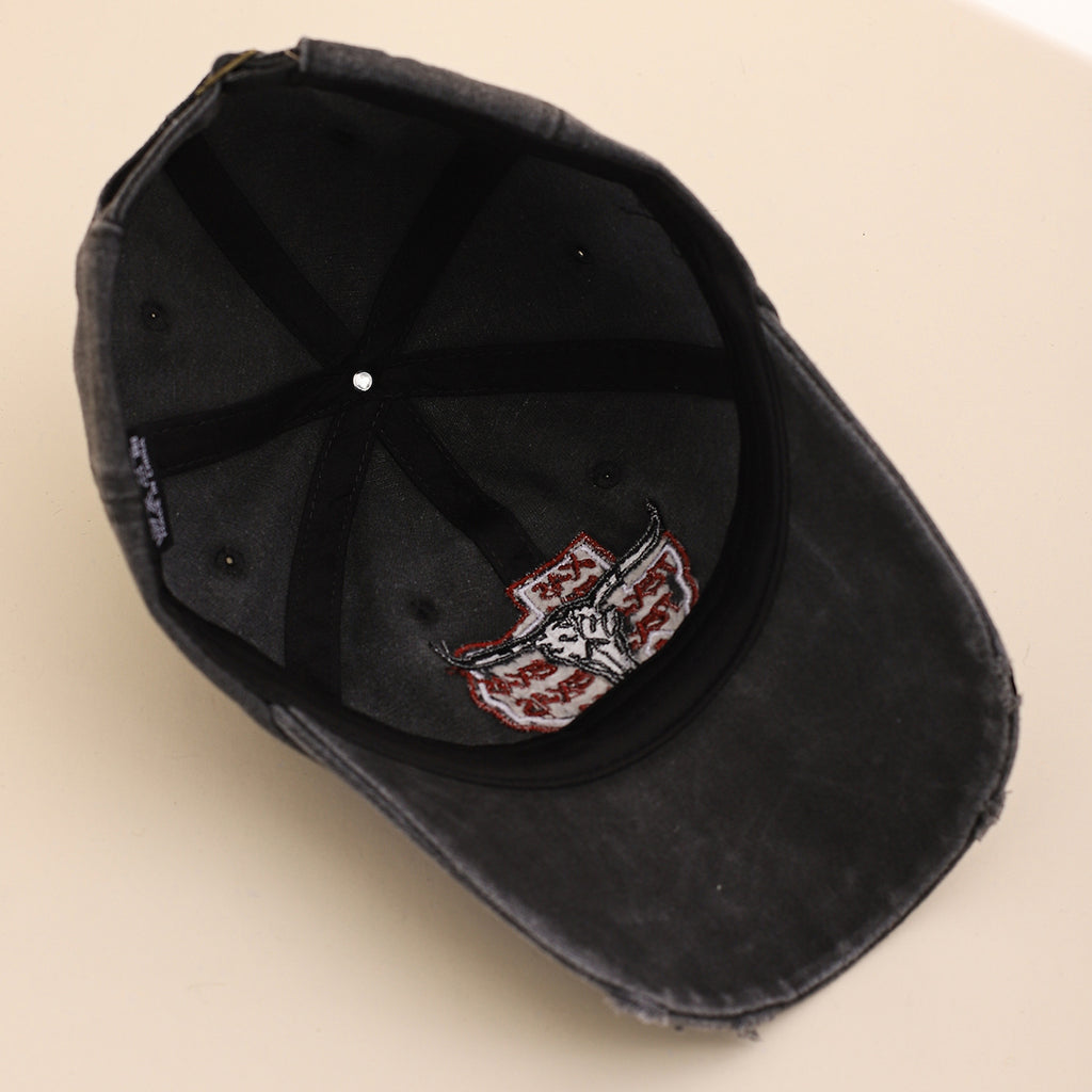 Fashionable Classic Lavé à l'eau Brodé Cowboy Casquette de baseball avec patch et broderie