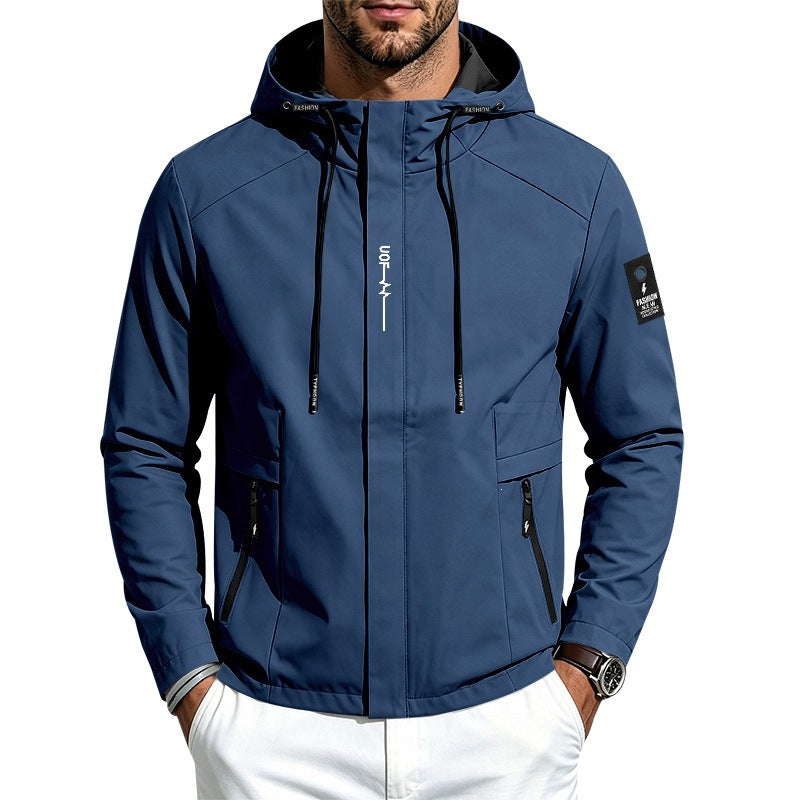 Veste à capuche sport de plein air légère et souple pour hommes