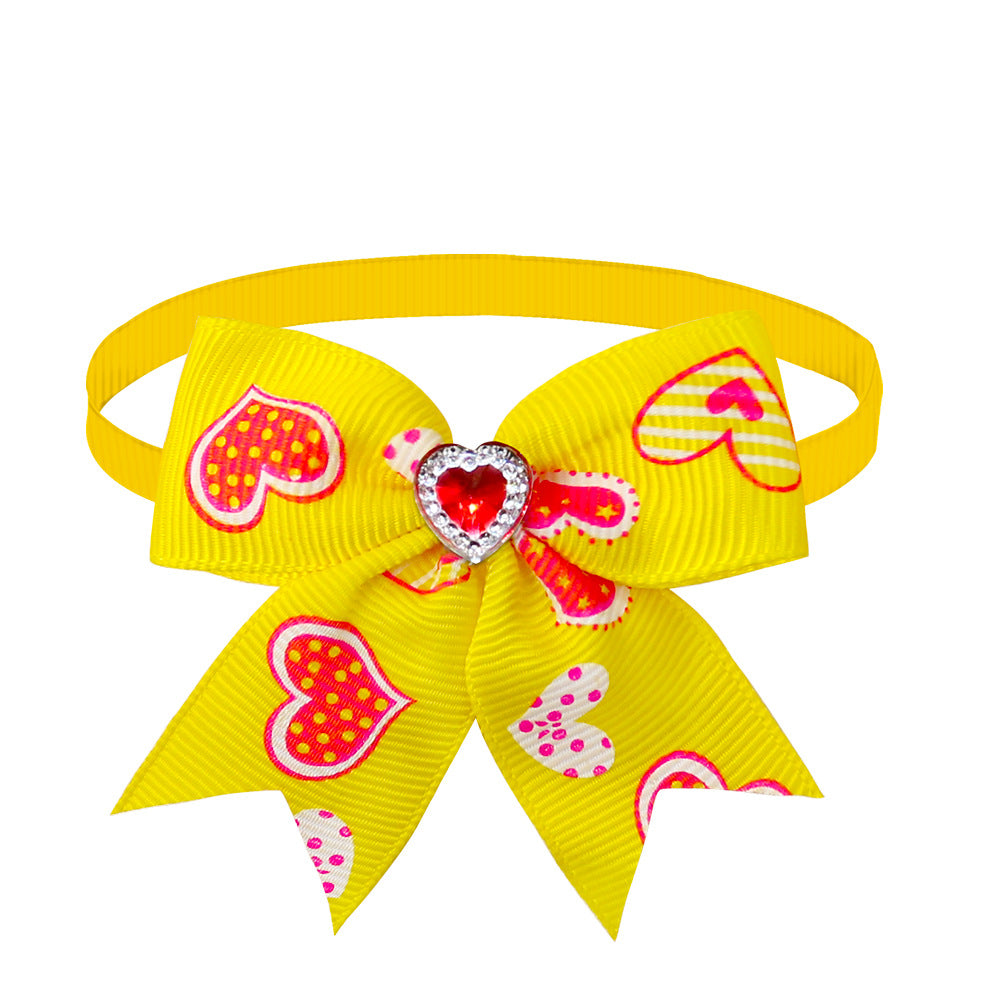 Animaux de compagnie Love Diamond Bow Tie Bow Accessoires