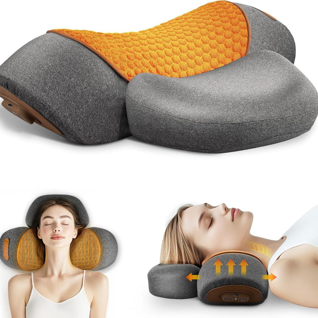 Oreiller de massage vibrant, chauffé et de traction