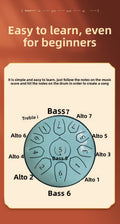 6-Inch 11-Note Professional Steel Tongue Drum Lotus Heart