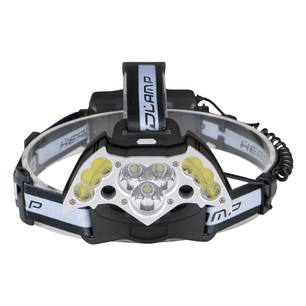 Chargeable Cob Strong Headlight Outdoor Aluminium Alloy Camping Searchlight