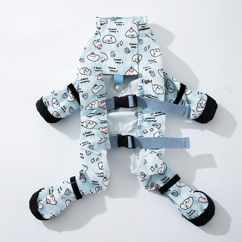 Pantalon plein corps simple et polyvalent avec un bavoir intégré pour usage extérieur étanche, stain-re