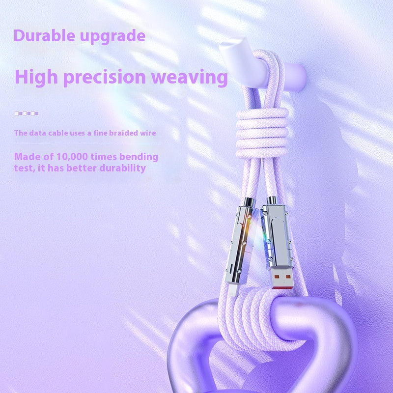 48 zinc alloy braided data cable