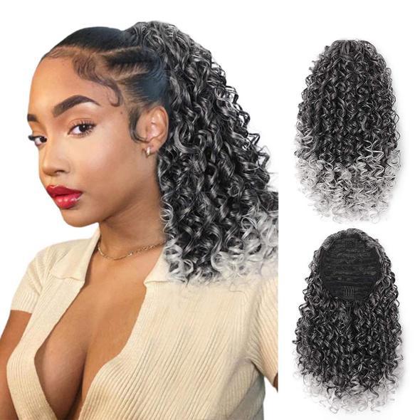 Perruque bouclée de sac à cheveux en mesh