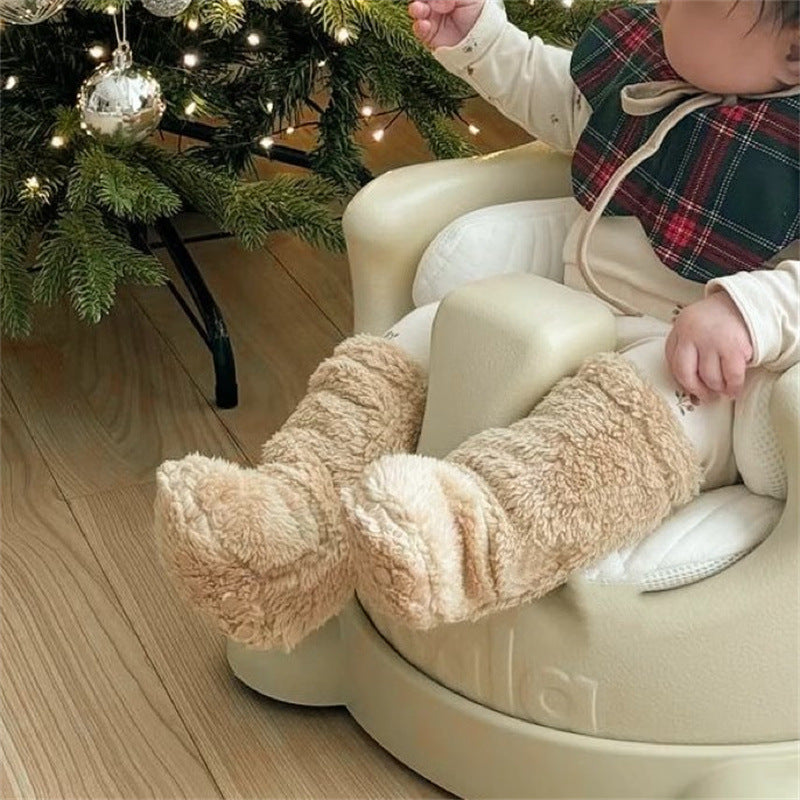 Couvre-pieds de bébé Couvre-chaussures chaudes épaisses Protège-pieds Couvre-chaussures d'hiver