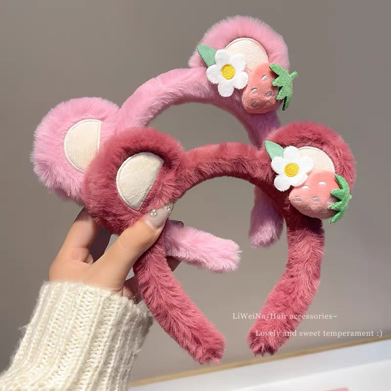 Bandes de cheveux mignons de lavage du visage Tête de dessin animé femelle Bande de cheveux Bande de tête Appliquer