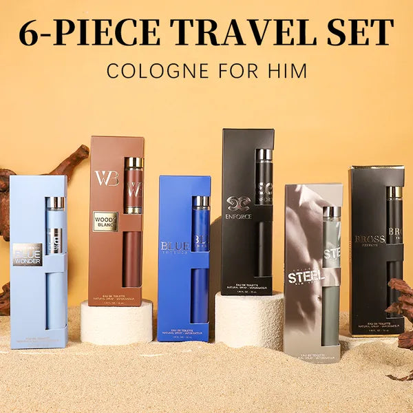 Ensemble de 6pcs, 1.18fl.oz 35ml Chaque bouteille, Spray eau de toilette pour hommes, Parfum de longue durée, 6