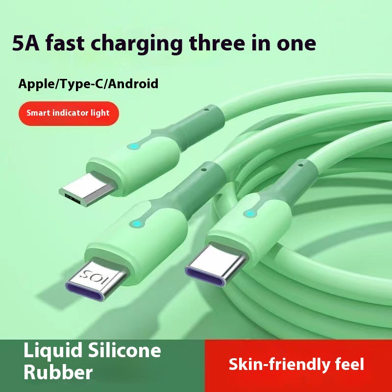5A Super câble de recharge de câble de données trois en un