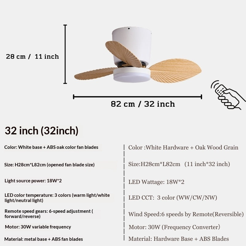 Rétro ventilateur de plafond lumière pour les salles à mangerquiet et élégant