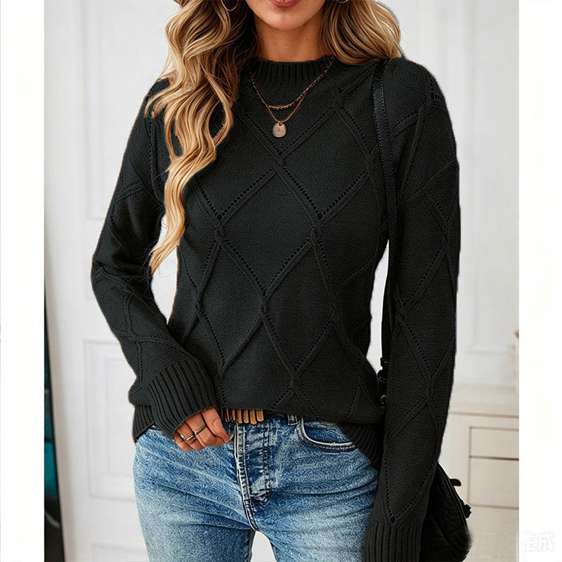 Femmes Col d'équipage Pull-over Top