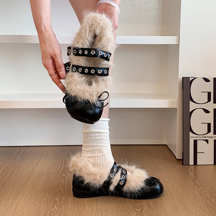 Chaussures pour femmes Mary Jane avec talon intégré et boucle d'un bracelet