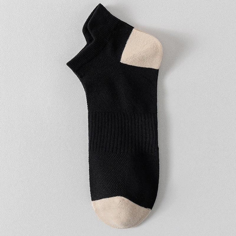 Chaussettes en coton pur court d'été pour adolescents